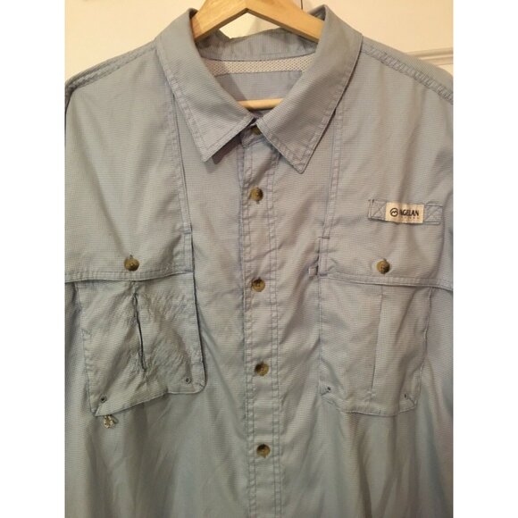 MAGELLAN OUTDOORS MEN’S Sz 2XL VENTED SHIRT BLUE - Picture 3 of 8